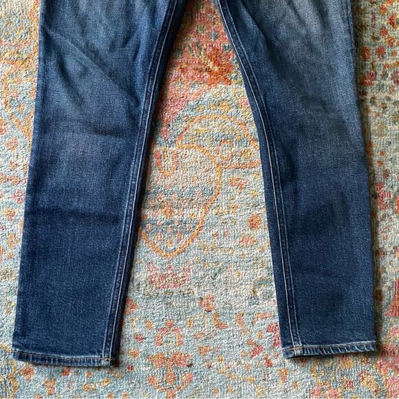 AGOLDE $218 Nico High Rise Slim Crop Button Fly Jean Dark Wash 27 EUC - Picture 4 of 15